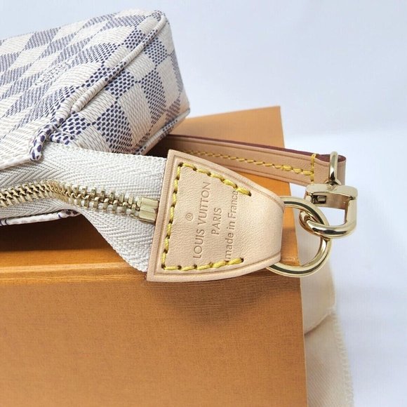 LOUIS VUITTON Pochette Accessoires Damier Azur Pouch Bag Crossbody M41207 NWT - Picture 4 of 12